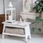 Preview: Schemel Hocker Shabby Chic weiß